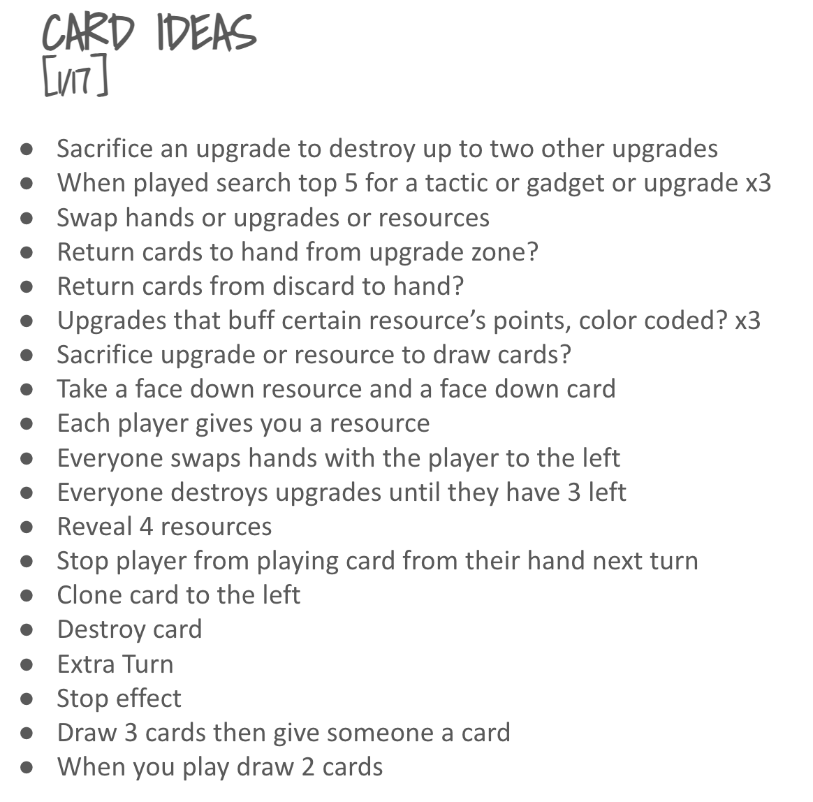 Meteor Mayhem card ideas