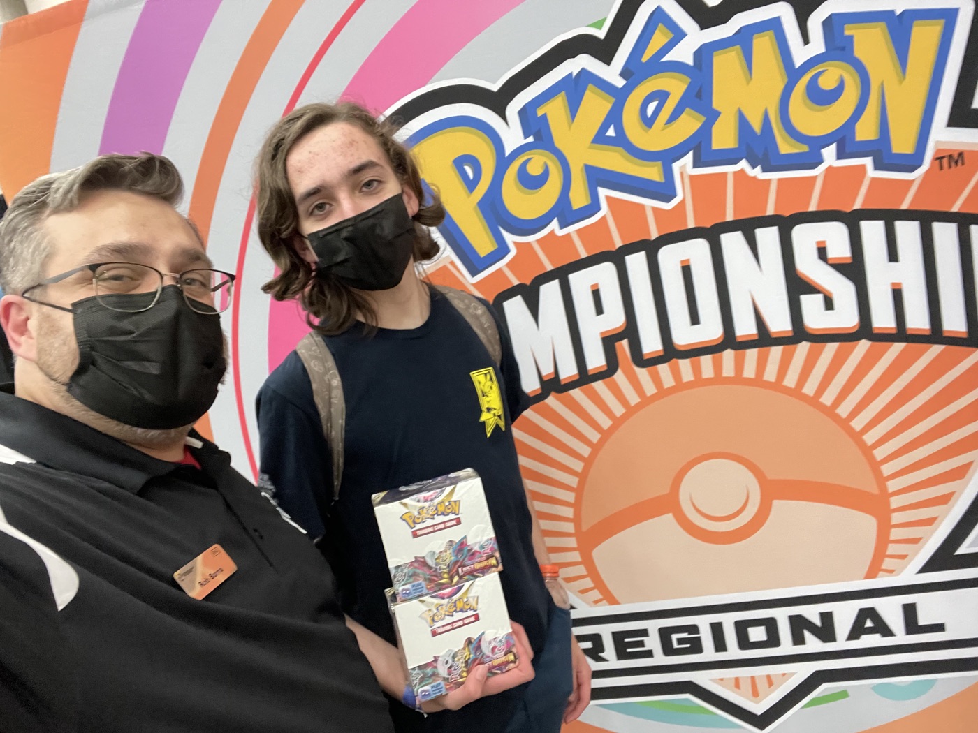 Charlie and his dad at the 2022 Pokémon Regional Championships in Baltimore