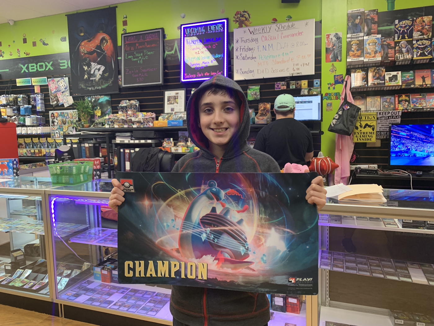 Charlie competing at a local tournament