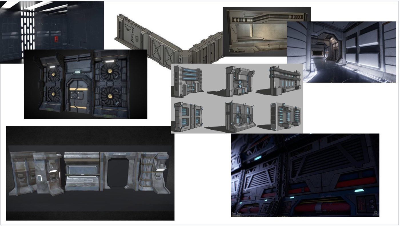 Architecture and sci-fi environment reference board